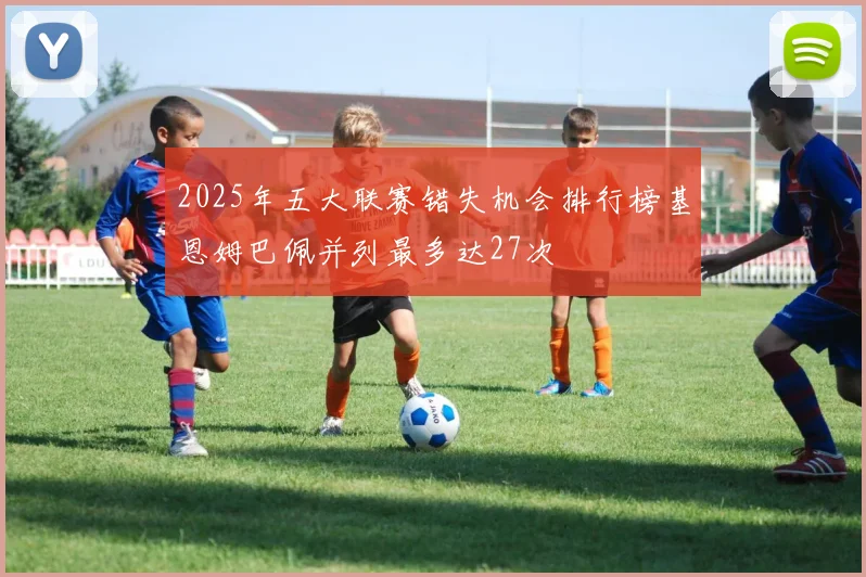 2025年五大联赛错失机会排行榜基恩姆巴佩并列最多达27次